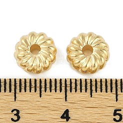 CCBプラスチックビーズ  花  ゴールドカラー  8.5x4mm  穴：2mm&nbsp;CCB-G020-25G