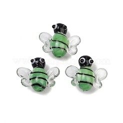手作りランプワークビーズ  ミツバチ  ミックスカラー  15.5~16.5x18.5~19x8mm  穴：1.4mm&nbsp;LAMP-I025-13M
