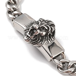 304 Stainless Steel Viking Lion Link Chain Bracelets for Men&nbsp;BJEW-B096-38AS