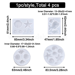 4Pcs 4 Style Pendant Silicone Molds&nbsp;DIY-BG0001-48