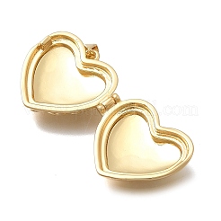 Valentine's Day Brass Heart Locket Pendants&nbsp;KK-D431-035D-G