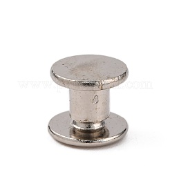 アイアン製ネジ式スタッズ  シカゴネジ  服飾材料  プラチナ  6x9mm  ノブ：5mm&nbsp;IFIN-WH0030-01