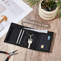 Polyester Wallet Card Holder with Detachable Chains&nbsp;AJEW-CY0003-19B