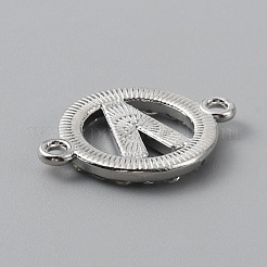 Zinc Alloy Crystal Rhinestone Connector Charms&nbsp;ALRI-WH0005-17V-P