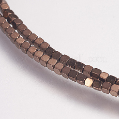 Electroplate Non-magnetic Synthetic Hematite Bead Strands&nbsp;G-P244-05