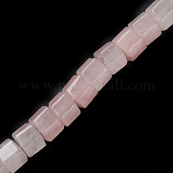 天然石ローズクォーツビーズ連売り  ポリゴン  14x14x10.5mm  穴：1mm  約20~21個/連  8.07~8.46インチ（20.5~21.5cm）&nbsp;G-C026-B01
