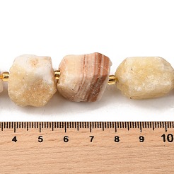Raw Rough Natural Yellow Jade Beads Strands&nbsp;G-Z087-B22
