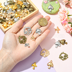 72Pcs 12 Styles Tibetan Style Alloy Pendants&nbsp;FIND-SC0016-93