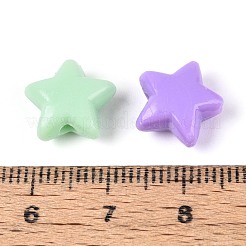 不透明なアクリルビーズ  スター  ミックスカラー  11.5x12x6mm  穴：2mm  約2173個/500g&nbsp;SACR-T017-68M