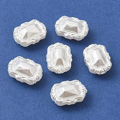 ABSプラスチックパール調ビーズ  長方形  ホワイト  18x13x8.5mm  穴：1.6mm  約595個/500g&nbsp;KY-I009-14