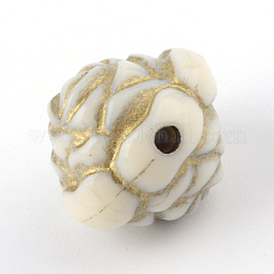 Rose Plating Acrylic Beads&nbsp;PACR-Q102-17A