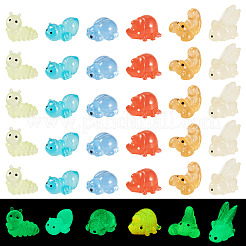 48Pcs 6 Styles Luminous Resin Figurine&nbsp;DJEW-TA0001-42