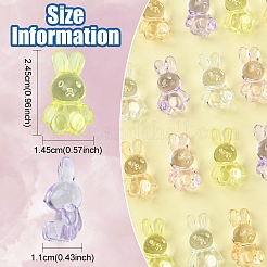 50Pcs 5 Colors Transparent Acrylic Beads&nbsp;MACR-FS0001-83