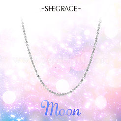 ロジウムメッキ 925 スターリングシルバー ボール チェーン ネックレス  スプリングリングの留め金と  プラチナ  25.59インチ（65cm）&nbsp;JN952A