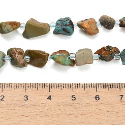 Raw Rough Natural HuBei Turquoise Beads Strands&nbsp;G-A322-B03-01