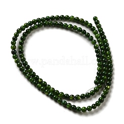 天然淡水シェルビーズ連売り  ラウンド  染め  濃い緑  4mm  穴：0.5mm  約124~132個/連  14.96''（38センチメートル）&nbsp;X-SHEL-H003-03A