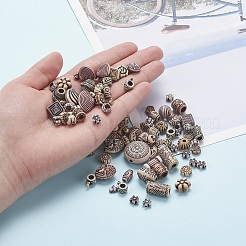 混合アンティーク調のアクリルビーズ  混合図形  ミックスカラー  9~25x7~31x6~15mm  穴：1~5mm&nbsp;MACR-YW0001-37