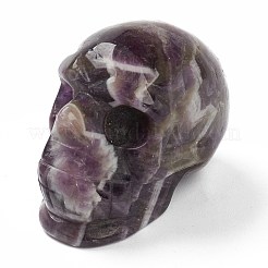 ハロウィンの天然アメジストの家の装飾  スカル  38~38.5x32~32.5x49~50mm&nbsp;DJEW-K015-19