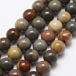 天然な新しい海洋ジャスパービーズ連売り  ラウンド  8mm  穴：1mm  約45個/連  14.96''（38センチメートル）&nbsp;G-G954-01-8mm
