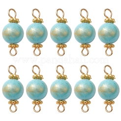 Natural Mashan Jade Connector Charms&nbsp;PALLOY-YW0001-57