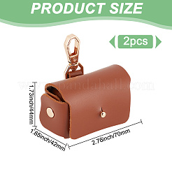Imitation Leather Wedding Ring Storage Case with Alloy Clasps for Pet&nbsp;AJEW-WH0542-85