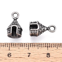 304ステンレススチールチャーム  ゲル  アンティークシルバー  14x8mm  穴：2mm&nbsp;STAS-T072-124AS