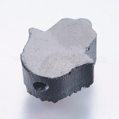 天然石風レジンビーズ  ハムサ手/ファティマの手/ミリアムの手  ミックスカラー  10.5x13x5~5.5mm  穴：1.5mm&nbsp;RESI-P010-A