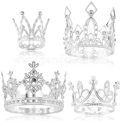 4Pcs 4 Styles Crown Zinc Alloy Cake Decoration&nbsp;AJEW-CP0008-84S