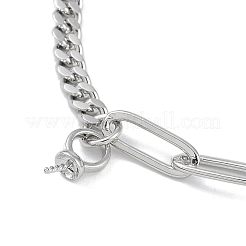 Brass Cuban Link Chain & Paperclip Chain Bracelet Making&nbsp;KK-U020-10P
