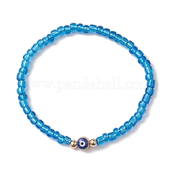 10Pcs 10 Styles Blue Color Palette Glass Seed Beaded Stretch Bracelets Sets&nbsp;BJEW-MZ00096