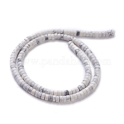 天然石ハウライトビーズ連売り  フラットラウンド/ディスク  3.8~4.2x2~4.5mm  穴：0.8~1mm  約152~180個/連  15.1~15.5インチ（38.5~39.5cm）&nbsp;G-F631-A03