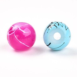 ドローベンチガラスビーズ  焼き付け塗料  ラウンド  ミックスカラー  6~6.5mm  穴：1.2~1.6mm  約3415個/1000g&nbsp;DGLA-S115-6mm-ML