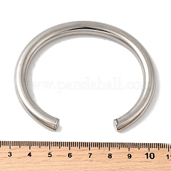 304ステンレススチール製カフバングル メンズ レディース  ステンレス鋼色  内径：2-3/8x2インチ（6x5.2cm）&nbsp;BJEW-Q042-06P