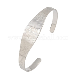 Saint Benedict Religion 304 Stainless Steel Cuff Bangles for Women&nbsp;BJEW-S181-01P