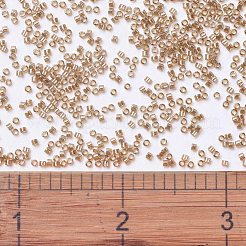 MIYUKIデリカビーズ  シリンダー  日本製シードビーズ  11/0  （db1221)透明マリーゴールド光沢  1.3x1.6mm  穴：0.8mm  約2000PCS /ボトル  10 G /ボトル&nbsp;SEED-JP0008-DB1221