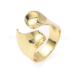 Brass Adjustable Open Cuff Rings for Women&nbsp;RJEW-A065-01G