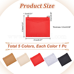 5Pcs 5 Colors Wool Felt Bag Organizer Inserts&nbsp;FIND-WR0007-29B