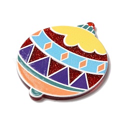 Printed Christmas Theme Acrylic Pendants&nbsp;OACR-L018-07B