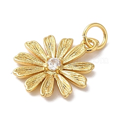 Rack Plating Brass & Cubic Zirconia Pendants&nbsp;KK-L216-056G
