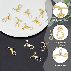 真鍮トグル留め具16セット  ティアドロップ  18KGP本金メッキ  涙：16x9x2 mm  穴：1.4mm  バー：7x18x2mm  穴：1.4mm&nbsp;KK-HY0001-64