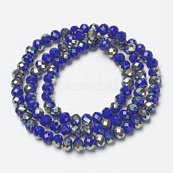 Electroplate Opaque Solid Color Glass Beads Strands&nbsp;EGLA-A034-P4mm-K11