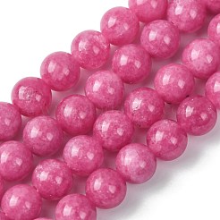 天然石ビーズ連売り  ラウンド  レッド  6mm  穴：1.2mm  約60~64個/連  15インチ〜15.2インチ（38~38.5cm）&nbsp;G-O183-03A-01