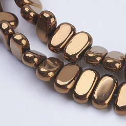 Electroplate Non-magnetic Synthetic Hematite Beads Strands&nbsp;G-J382-4x8x2mm-A07