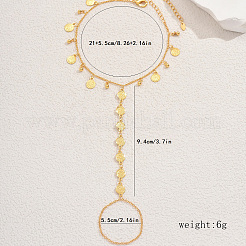 Simple Brass Summer Beach Vacation Women's Coin Toe Ring Anklets for Women&nbsp;FG6799