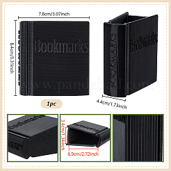 ペットブック型のブックマークホルダー  ブラック  83.5x78x44mm&nbsp;AJEW-WH0817-012A