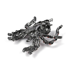 Halloween Spider Alloy Rhinestones Brooches for Party Wear&nbsp;JEWB-S022-08B