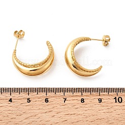 304 Stainless Steel Moon Stud Earrings&nbsp;EJEW-K268-46G