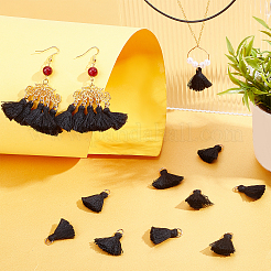 100Pcs Polycotton(Polyester Cotton) Tassel Pendant Decorations&nbsp;FIND-SC0003-23