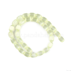 天然セレナイトビーズ連売り  染め  ドラム  シャンパンイエロー  12x8mm  穴：1.2mm  約32個/連  15.43''（39.2センチメートル）&nbsp;G-F750-15