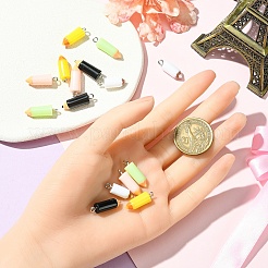 15Pcs 5 Colors Resin Pendants&nbsp;RESI-YW0004-88